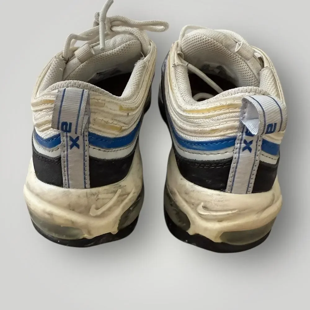 Nike Air Max 97 Size 5,5 Y  Shoes Sneakers White Black Signal Blue 921522-107